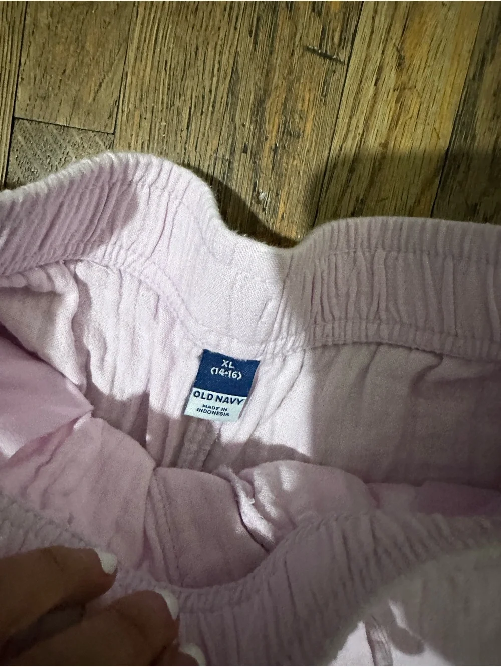 Old Navy Pale Pink Elastic Waist Wide-Leg Pants girls